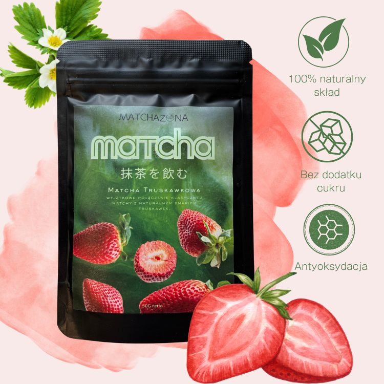 Premium Matcha Truskawkowa Herbata